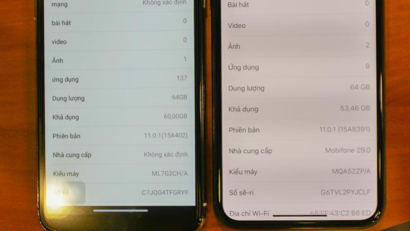 iPhone X thật và iPhone X nhái iPhone X thật và iPhone X nhái